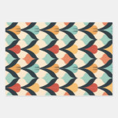 ミッドセンチュリーモダンデザイン包装紙セット ラッピングペーパーシート (正面2)