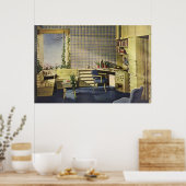 ミッドセンチュリーモダンデン ポスター (キッチン)