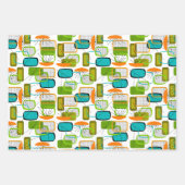 ミッドセンチュリーモダントリオ4ラッピング紙シート ラッピングペーパーシート (正面2)