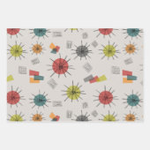 ミッドセンチュリーモダントリオ4ラッピング紙シート ラッピングペーパーシート (正面)