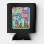 ミッドセンチュリーモダントロピカルティキ絵画ラウンジ 缶クーラー (正面)