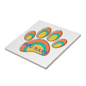 ミッドセンチュリーモダンドッグポープリント名前をカスタムする タイル (側面)