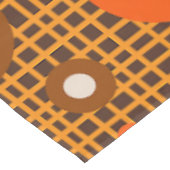 ミッドセンチュリーモダンドット織りパターン茶色オレンジ テーブルクロス (アングル)