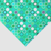 ミッドセンチュリーモダンドット、アクアのシェード、ターコイズ 薄葉紙 (詳細)