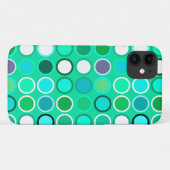 ミッドセンチュリーモダンドット – アクアの色合い Case-Mate iPhoneケース (裏面(横))