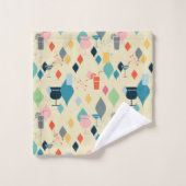 ミッドセンチュリーモダンドリンク バスタオルセット (ウォッシュタオル)