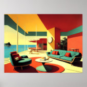 ミッドセンチュリーモダンドリームハウス4:3 ポスター (正面)