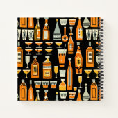 ミッドセンチュリーモダンナイトライフパターン ノートブック (裏面)