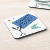 ミッドセンチュリーモダンネオンカクテルラウンジ名 コースター (左側)