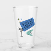 ミッドセンチュリーモダンネオンカクテルラウンジ名 タンブラーグラス (正面)