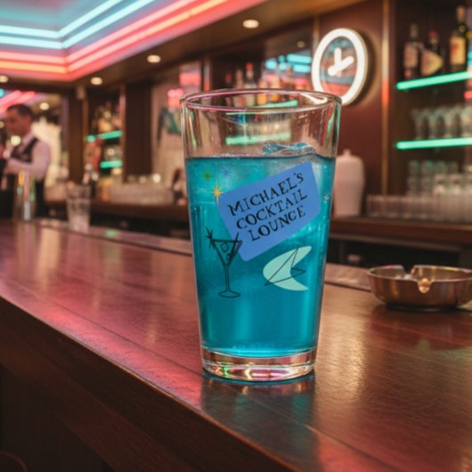 ミッドセンチュリーモダンネオンカクテルラウンジ名 タンブラーグラス