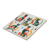 ミッドセンチュリーモダンネコ タイル (側面)