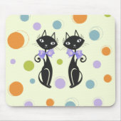ミッドセンチュリーモダンネコ マウスパッド (正面)
