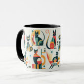 ミッドセンチュリーモダンネコ マグカップ (正面左)