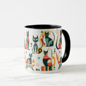 ミッドセンチュリーモダンネコ マグカップ (正面右)