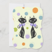 ミッドセンチュリーモダンネコ 招待状 (裏面)