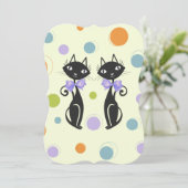 ミッドセンチュリーモダンネコ 招待状 (スタンド正面)