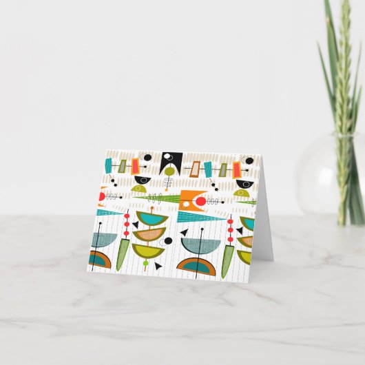 ミッドセンチュリーモダンノートカード原子#90 カード (正面)