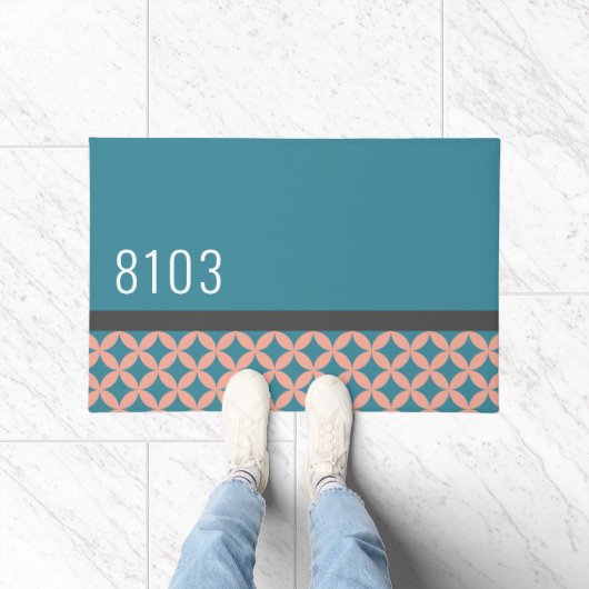 ミッドセンチュリーモダンハウスアドレス1970年代70年代 ドアマット (室内)