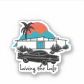 ミッドセンチュリーモダンハウスカーパーム シール (正面)