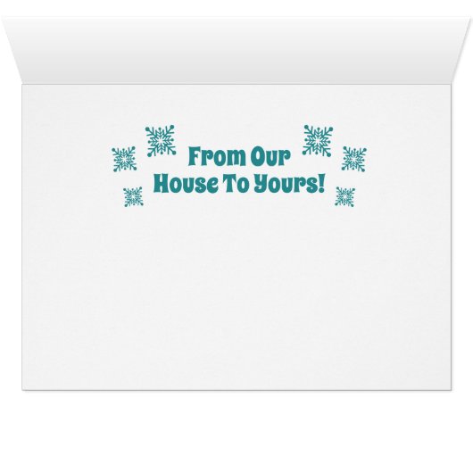 ミッドセンチュリーモダンハウスクリスマスカード – ゲイ男性 (内部横(下))