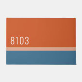 ミッドセンチュリーモダンハウスホームアドレス ドアマット (正面)