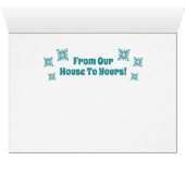 ミッドセンチュリーモダンハウス – ゲイ女性ホリデーカード (内部横(下))