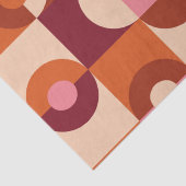 ミッドセンチュリーモダンハーフサークルピンクオレンジ 薄葉紙 (詳細)