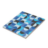 ミッドセンチュリーモダンハーフサークルブルートゥルコーイズ タイル (側面)