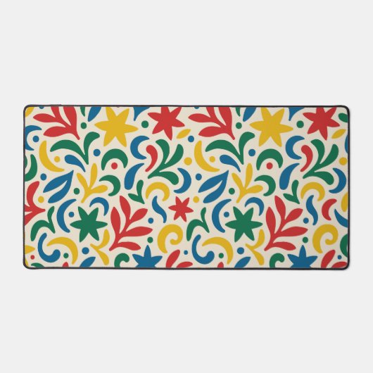 ミッドセンチュリーモダンバイオ丘紋様 デスクマット (正面)