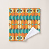 ミッドセンチュリーモダンバスタオル、レトロ柄 バスタオルセット (ウォッシュタオル)