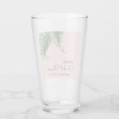 ミッドセンチュリーモダンバナナリーフブライダルシャワーのお願い タンブラーグラス (裏面)