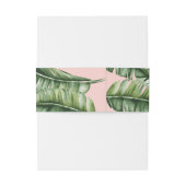 ミッドセンチュリーモダンバナナリーフ結婚式招待状B 招待状ベリーバンド (裏面例)