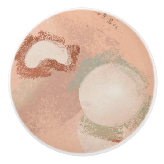 ミッドセンチュリーモダンパタオーガニックンテラコッタミント セラミックノブ (正面)