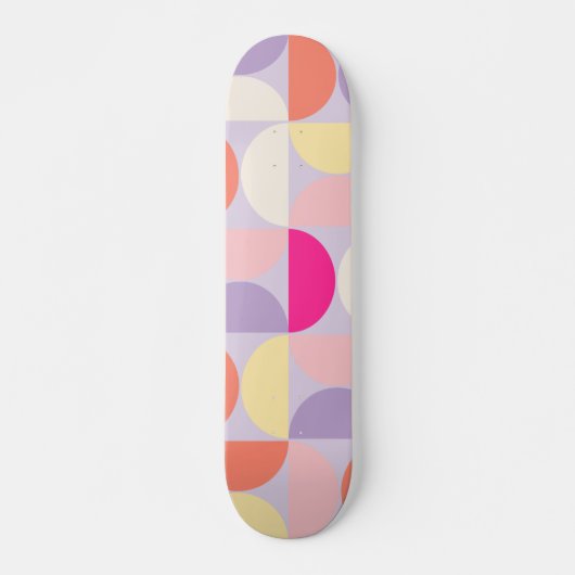 ミッドセンチュリーモダンパタカラフルーン スケートボード (正面)