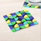 ミッドセンチュリーモダンパタンスクエア紙コースター スクエアペーパーコースター (アングル)