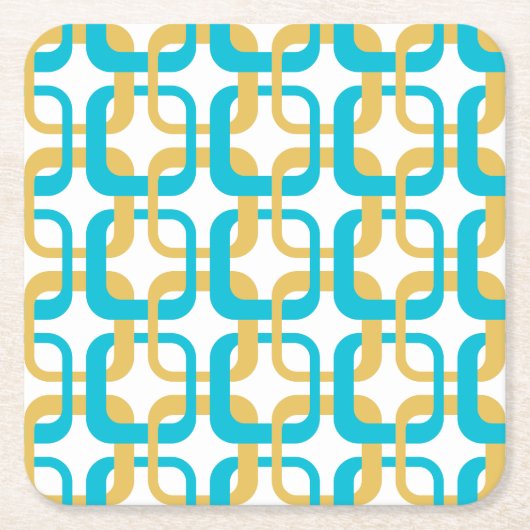 ミッドセンチュリーモダンパタンスクエア紙コースター スクエアペーパーコースター (正面)