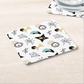 ミッドセンチュリーモダンパタンスクエア紙コースター スクエアペーパーコースター (アングル)