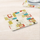 ミッドセンチュリーモダンパタンスクエア紙コースター スクエアペーパーコースター (アングル)