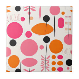 ミッドセンチュリーモダンパターカラフルンボヘミアンレトロ タイル