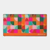 ミッドセンチュリーモダンパターカラフルン名 デスクマット (正面)