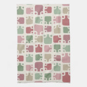 ミッドセンチュリーモダンパターンのクリスマス キッチンタオル (縦)