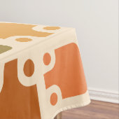 ミッドセンチュリーモダンパターンオークル テーブルクロス (インサイチュ)