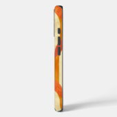 ミッドセンチュリーモダンパターンティール(緑がかった色)イエローオレンジ Case-Mate iPhoneケース (裏面 / 左)