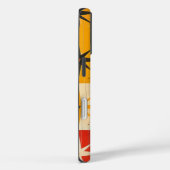 ミッドセンチュリーモダンパターンティール(緑がかった色)イエローレッド Case-Mate iPhoneケース (裏面 / 右)