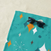 ミッドセンチュリーモダンパターンティール(緑がかった色) ビーチタオル (インサイチュ)