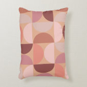 ミッドセンチュリーモダンパターンピーチファズ アクセントクッション (正面(垂直))