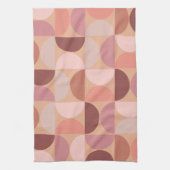 ミッドセンチュリーモダンパターンピーチファズ キッチンタオル (縦)
