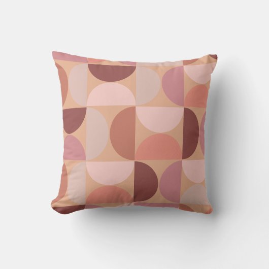 ミッドセンチュリーモダンパターンピーチファズ クッション (正面)