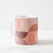 ミッドセンチュリーモダンパターンピーチファズ コーヒーマグカップ (正面左)